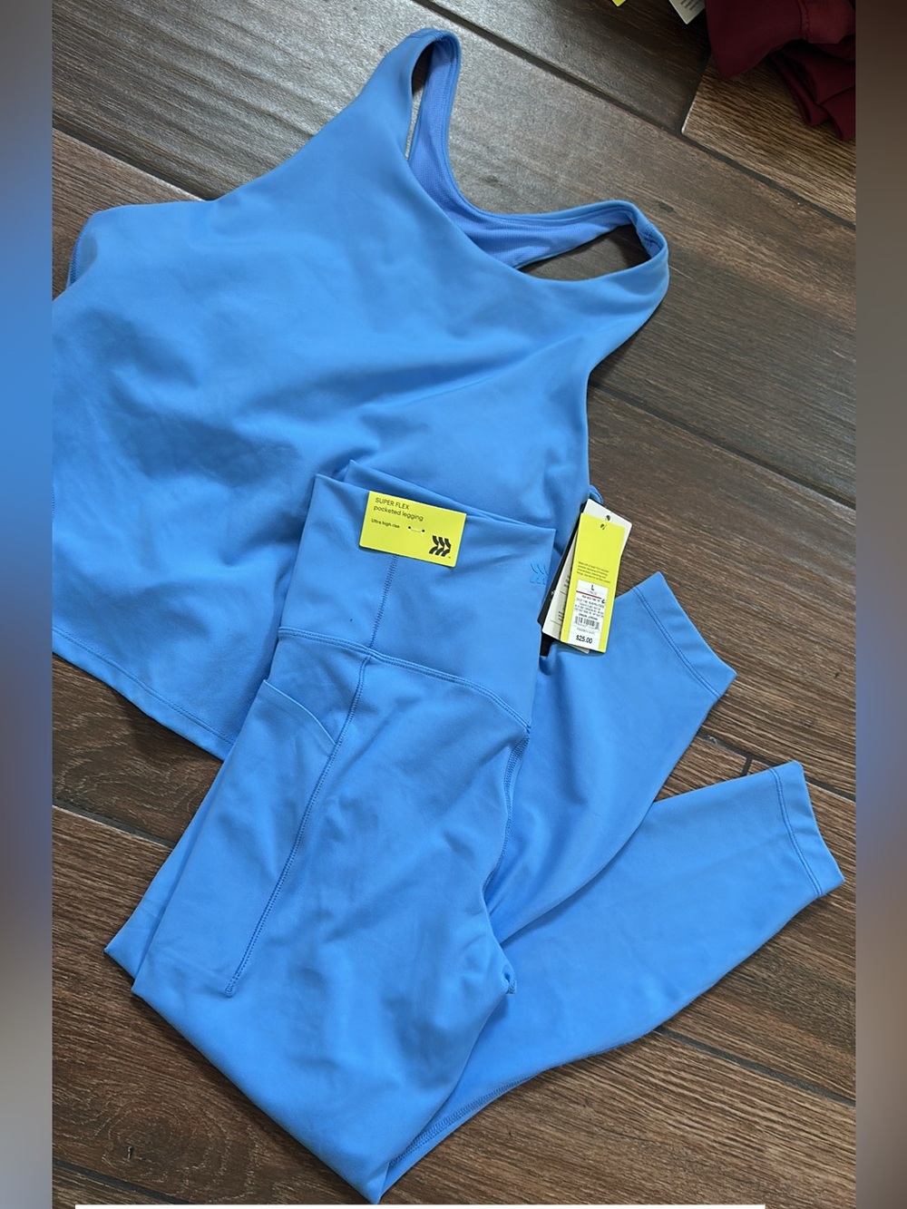all in motion Sky Blue Seamless High-Waist Leggings & Tank Set